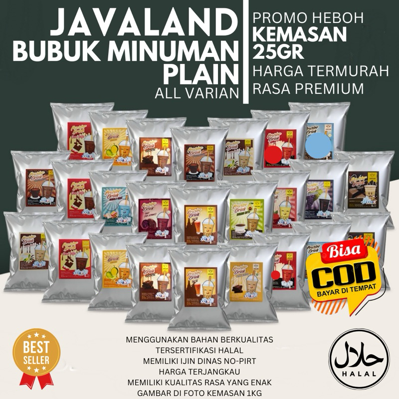 

Javaland Plain Bubuk Minuman Rasa Kekinian Aneka Rasa 25gr