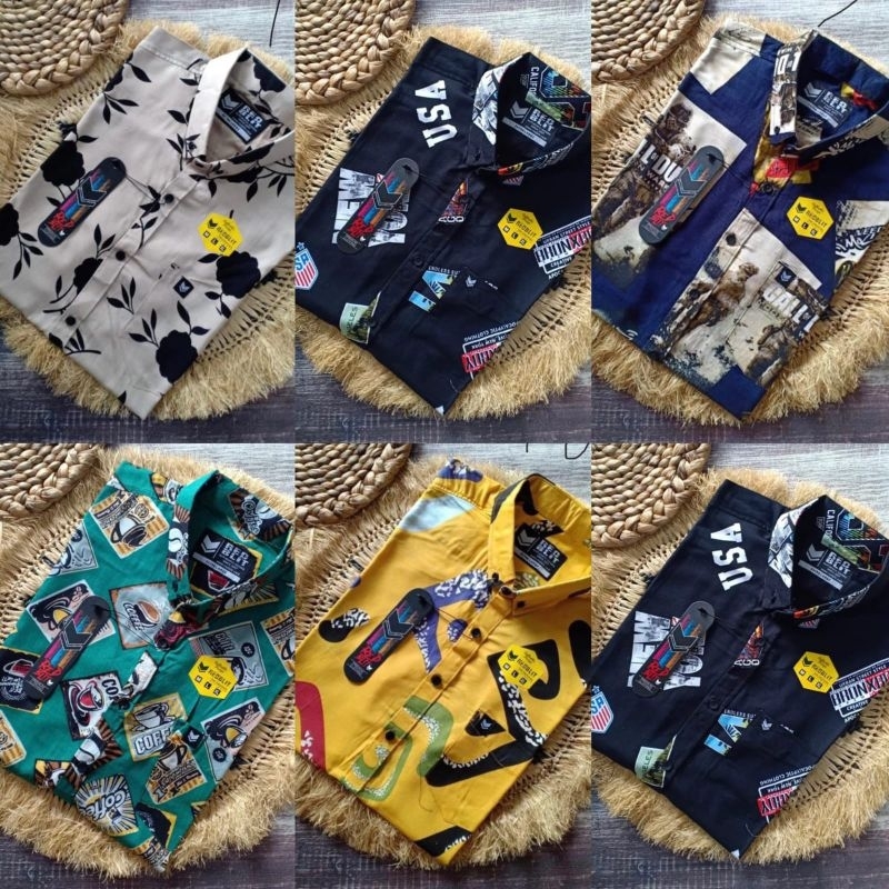 TERBARU KEMEJA MOTIF PRIA DEWASA / HEM PRIA CASUAL MOTIF / KEMEJA HAWAI KEMEJA SANTAI