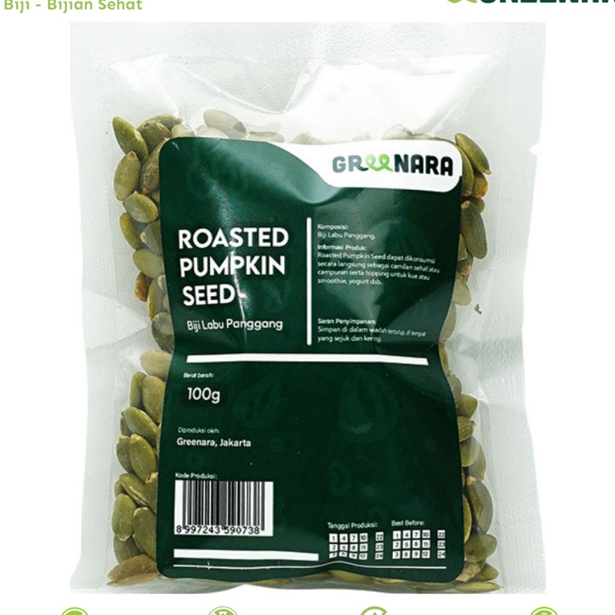 

HJ6 Greenara Biji Labu Panggang 1gr Roasted Pumpkin Seed