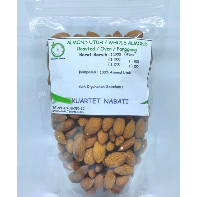 

Terkini 25gr Roasted Almond Premium Kacang Almond Panggang Kupas Oven Matang Size Besar 273 Varian Rasa Original Asin Aktivasi SIAP MAKAN