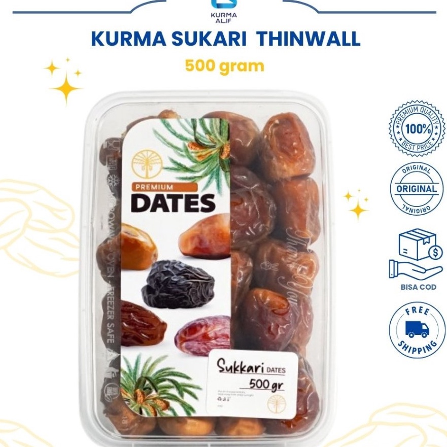 

KP8 Kurma Sukari Thinwall 5gr Kurma Raja Basah Premium Quality