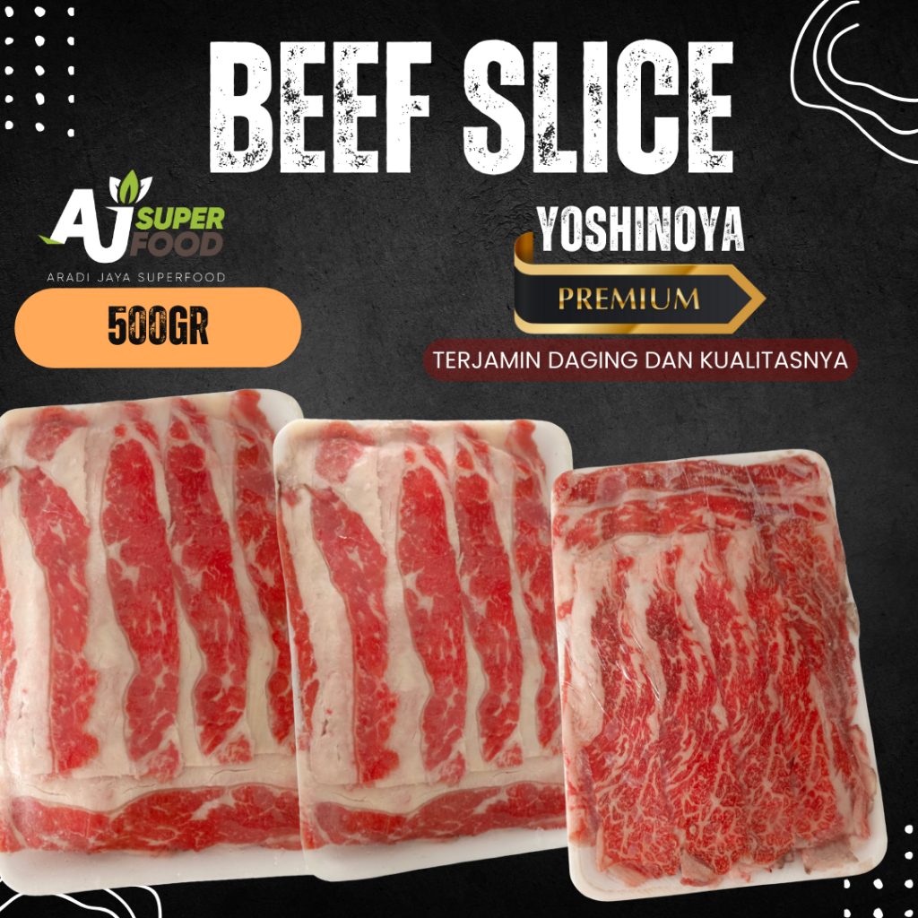 

Daging Slice Yoshinoya 500gr / Beef Slice Brisket / Teriyaki / Yakiniku / Bulgogi Halal