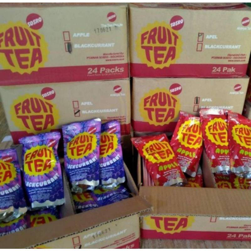 

FRUIT TEA 200ml Dus isi 24pcs RASA APPLE BLACKURRANT STRAWBERRY