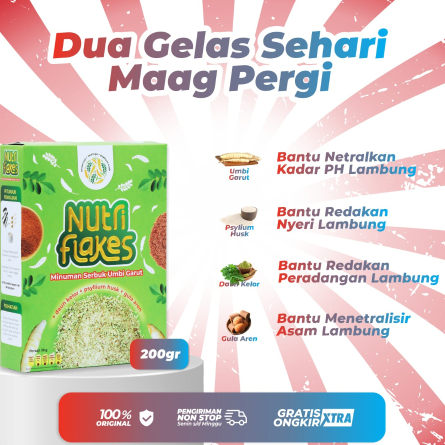 

Nutriflakes Sereal - 2 Gelas Sehari Maag Pergi