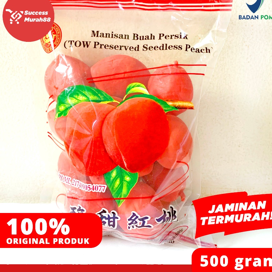 

KF7 MANISAN PERSIK TANPA BIJI ANGTOW SIANTOW PRESERVED PEACH SEEDLESS CHEN LIANG JI BUAH DEWA