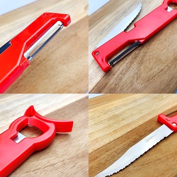 Langka 4in1 Peeler  Pisau Roti  Pembuka Botol  Kupasan Buah Bagian Busuk