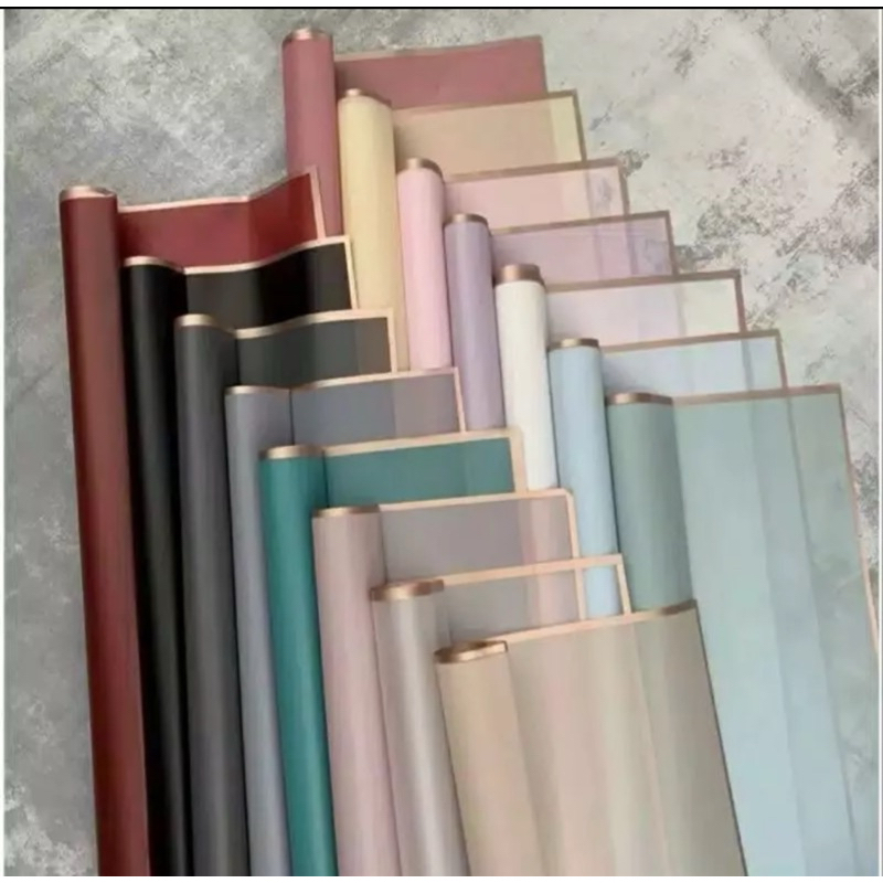 

Kertas Buket Bunga List Gold- Buket Wrapping - Flower Wrapping - Cellophone Paper Florist