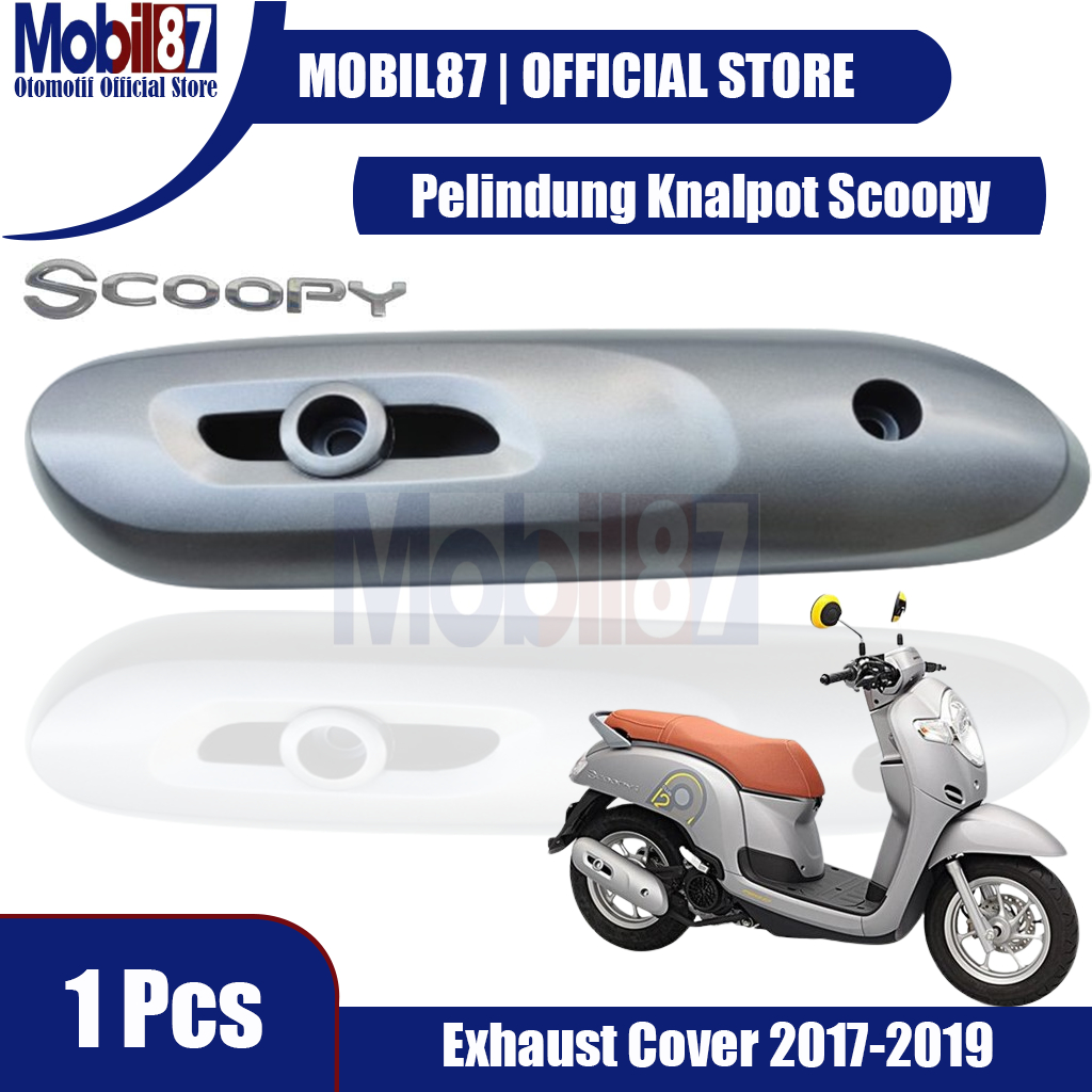 Cover Tutup Tameng Knalpot Honda Scoopy Fi Esp New Led 2017 - 2019 Original cover knalpot scopy/Penu