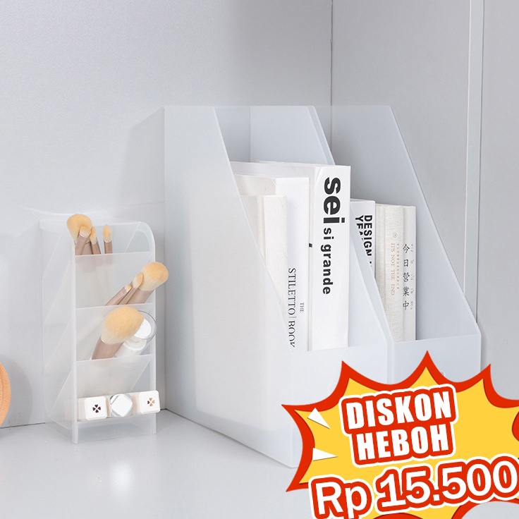 

KODE BFH68 INASO File Organizer Box Tempat File Dokumen Majalah Odner Bindex Putih Kotak Organiser Kertas Desktop Storage Box File Magazine Keeper HRM335