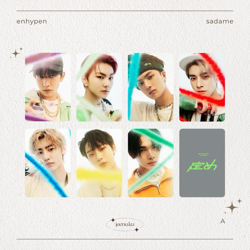 [EN-] PHOTOCARD SADAME YOU JUNGWON HEESUNG JAY JAKE SUNGHOON SUNOO NI-KI