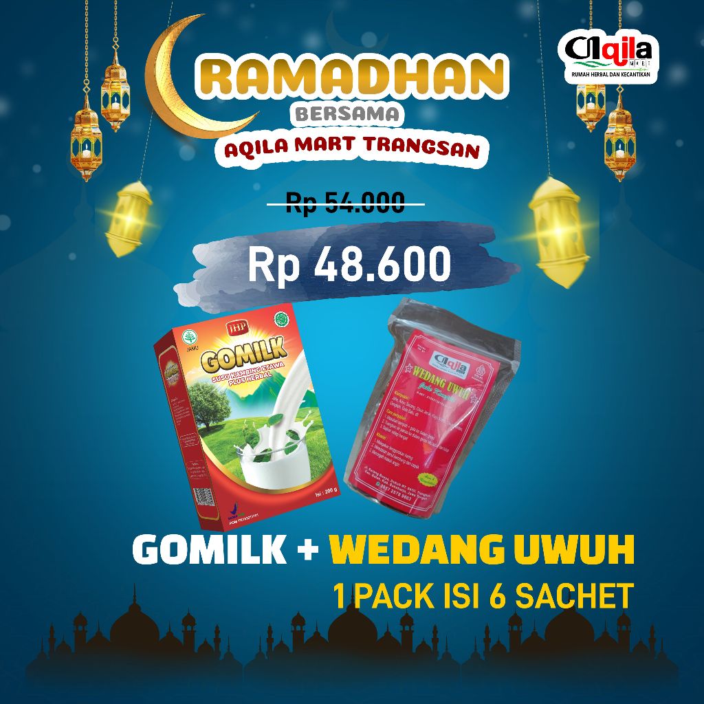 

Gomilk dan Wedang Uwuh 1 pack Ramadhan bersama Aqilamart Trangsan