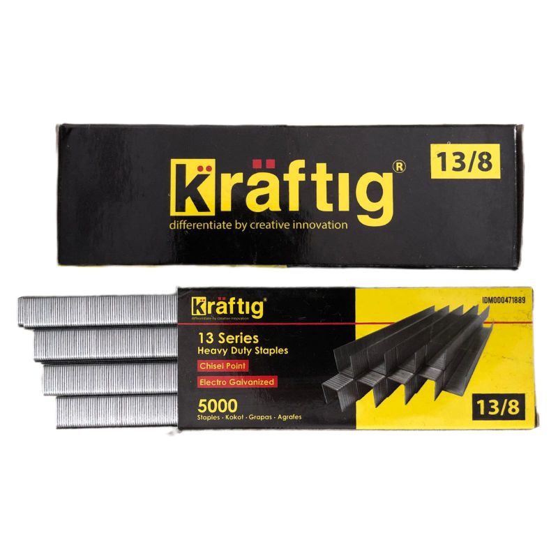 

ISI STAPLES TEMBAK / STAPLES ISI 5000 / REFFIL GUN TACKER / MERK KRAFTIG DAN WPECKER