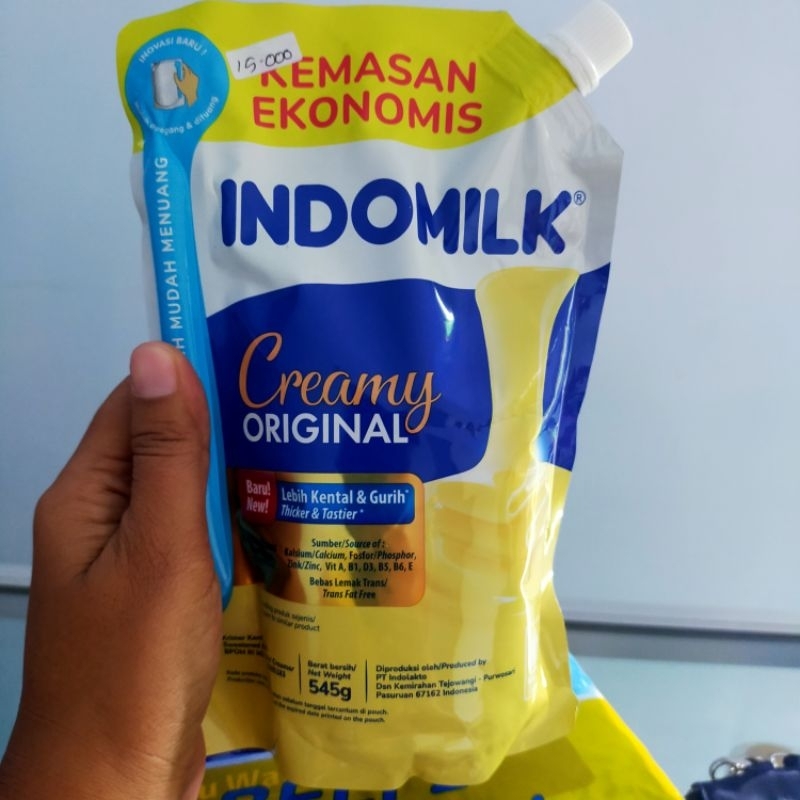 

Indomilk kemasan ekonomis pouch 545g / susu kental manis/ (susu putih)