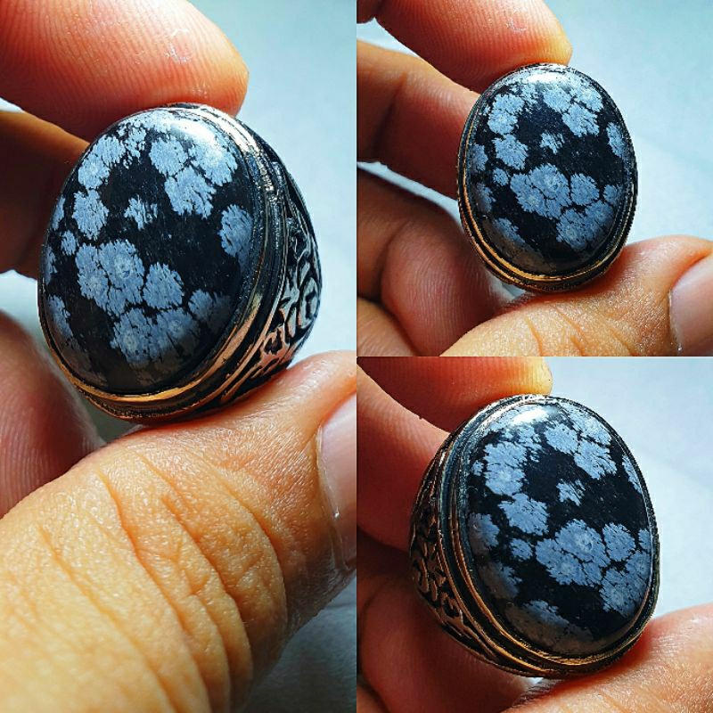 Natural batu akik teratai hitam loreng harga mumer