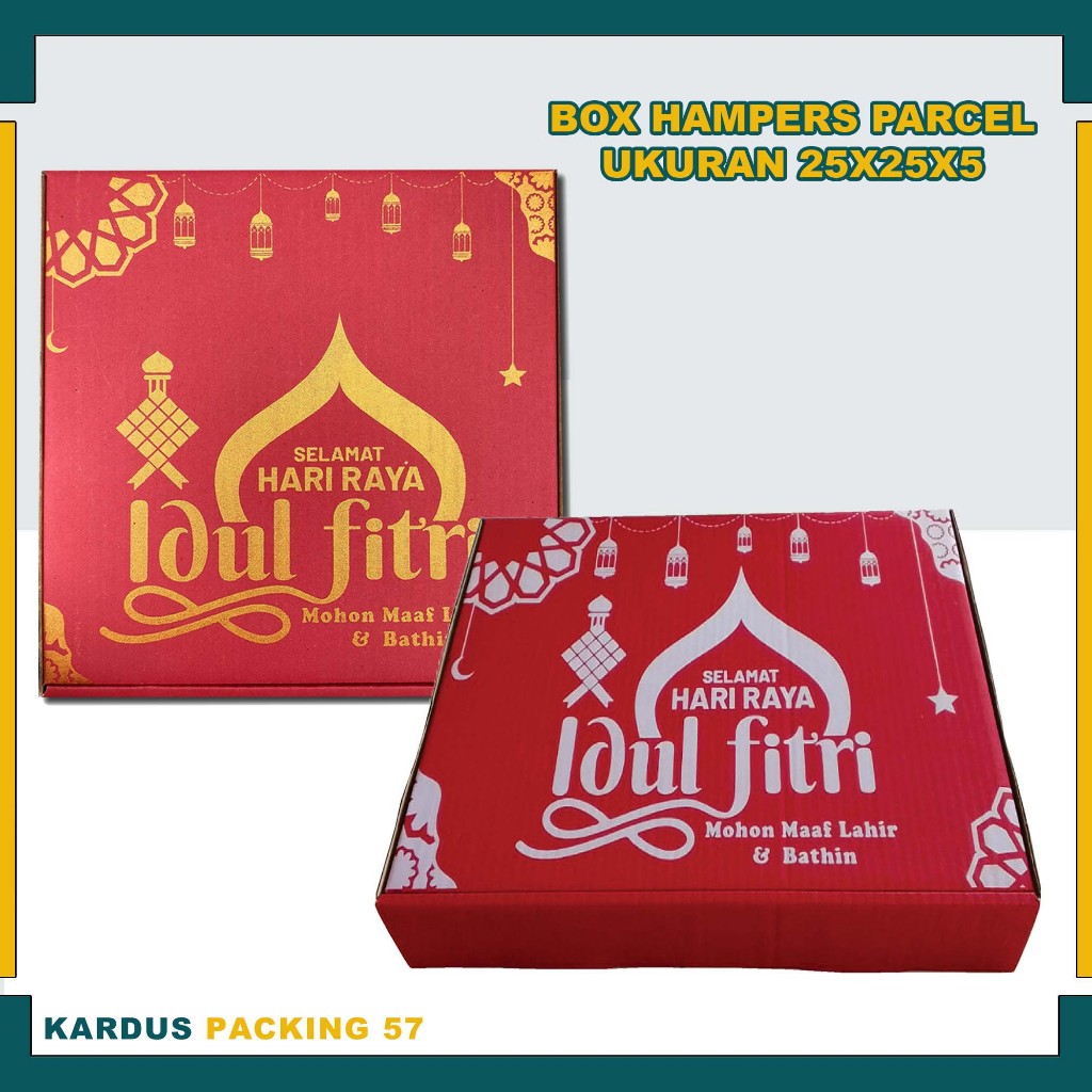 

Box 25x25x5 Cm Parcel Lebaran / Box Hampers Lebaran / Box Kue Kering Idul Fitri
