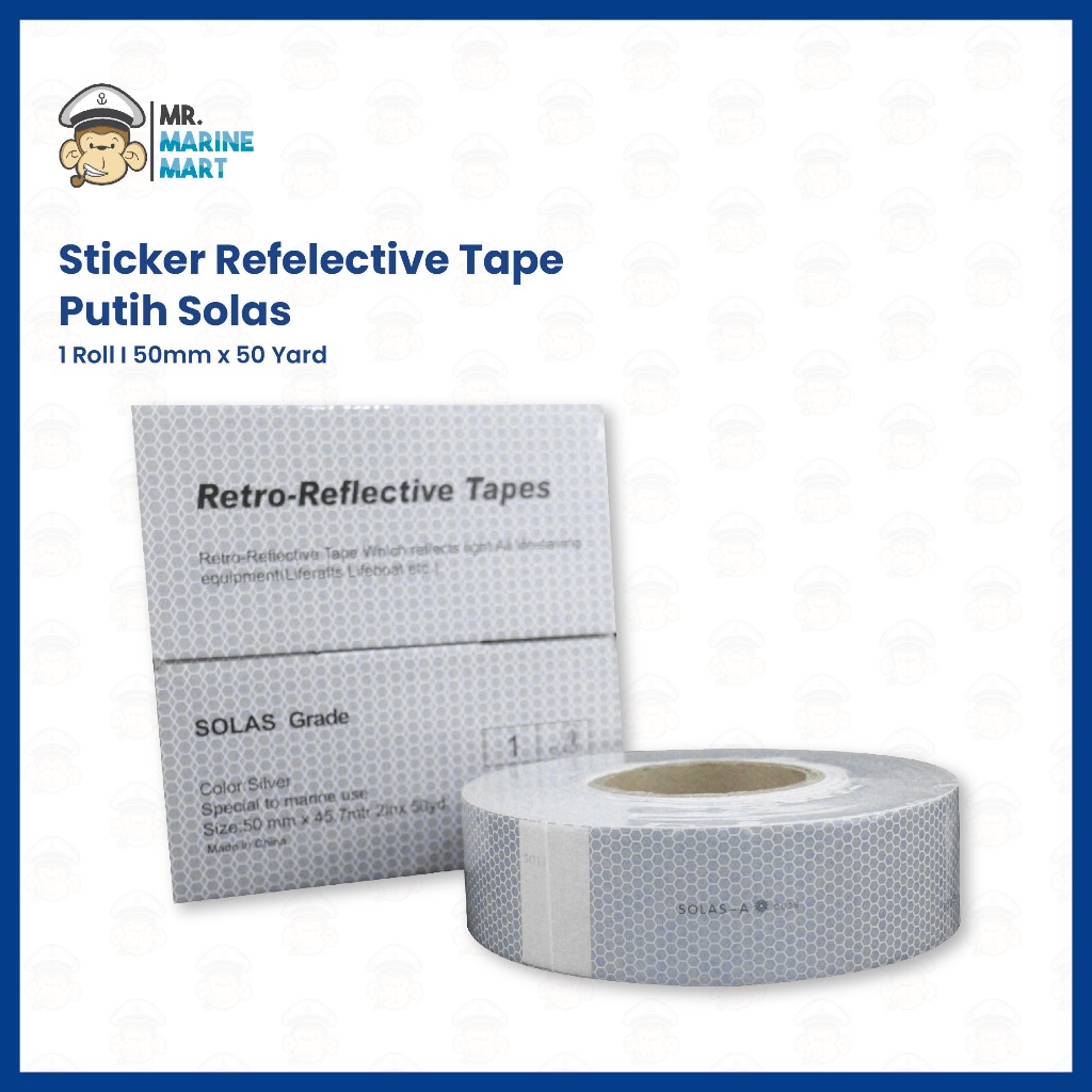 

Stiker Solas Retro Reflective Tape Solas 50mm x 45.7 m