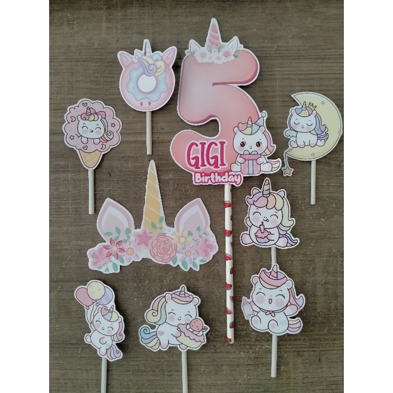 Topper Cake Set Unicorn