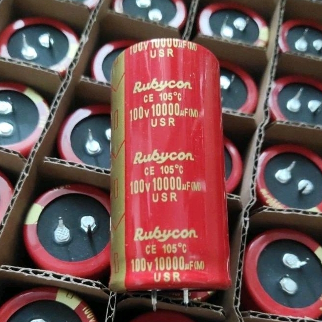 RUBYCON MERAH ORIGINAL ELCO 100v 10000uf TYPE USR (STANDARD HAJATAN)