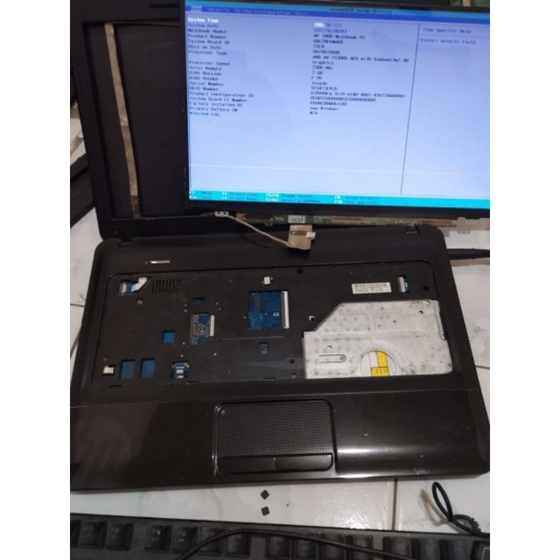 Motherboard hp 1000 AMD A4-3330MX plus casing apa adanya