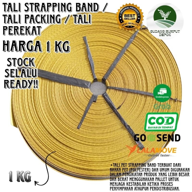 

Tali Strapping Band Warna 15 mm Tali PACKING WARNA KUNING 1 KG