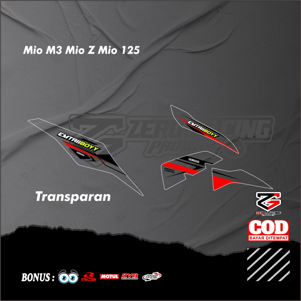 Sticker Striping Mio M3 Mio Z Mio 125 Keren Terbaru - Decal Stiker Setriping Variasi List Motor FREE