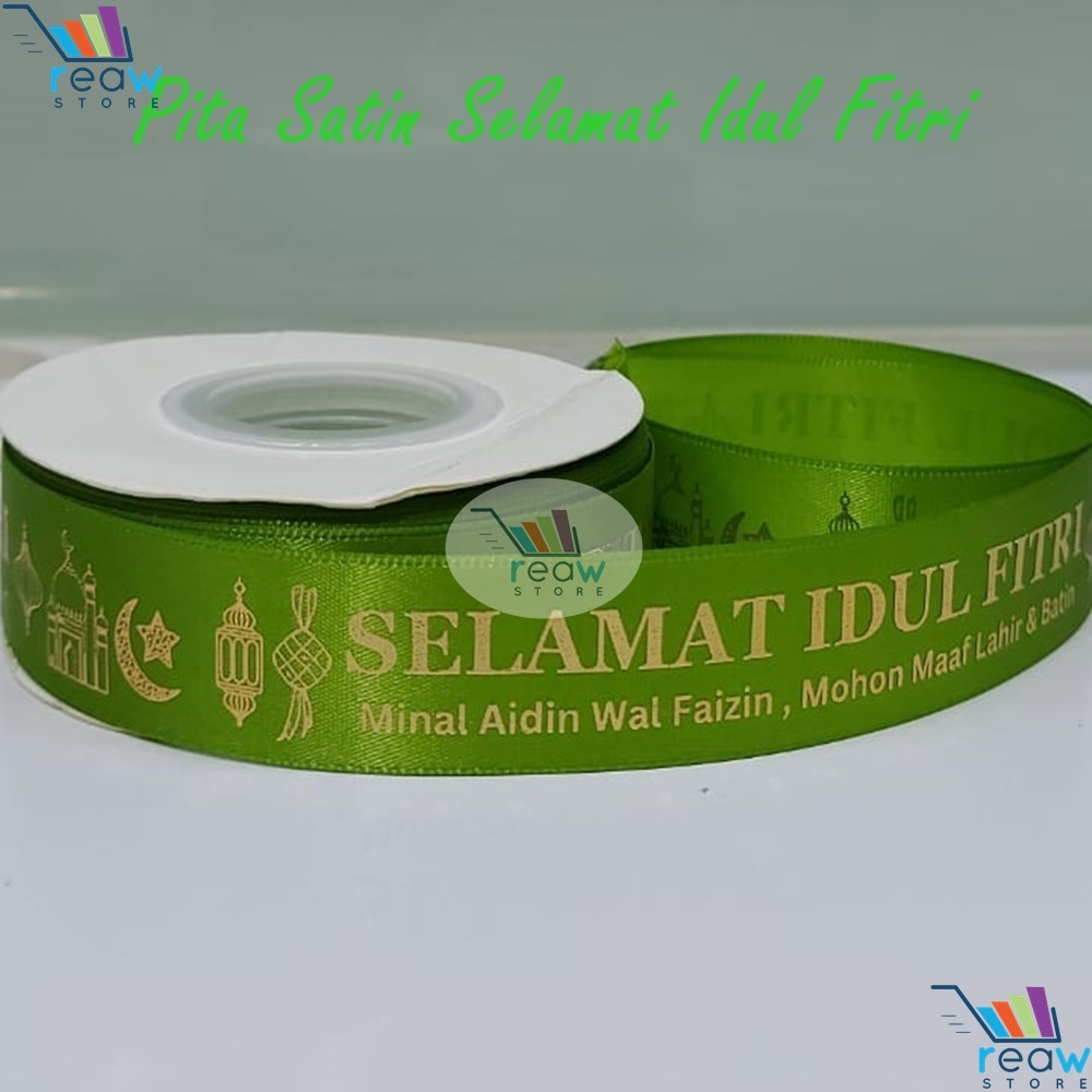 

Pita Satin Selamat Idul Fitri Lebaran Hiasan Dekorasi Parcel Hampers