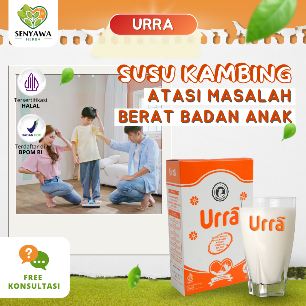 

URRA Susu Kambing Saanen: Solusi Atasi Masalah Berat Badan Anak dengan Rasa Original 200gr