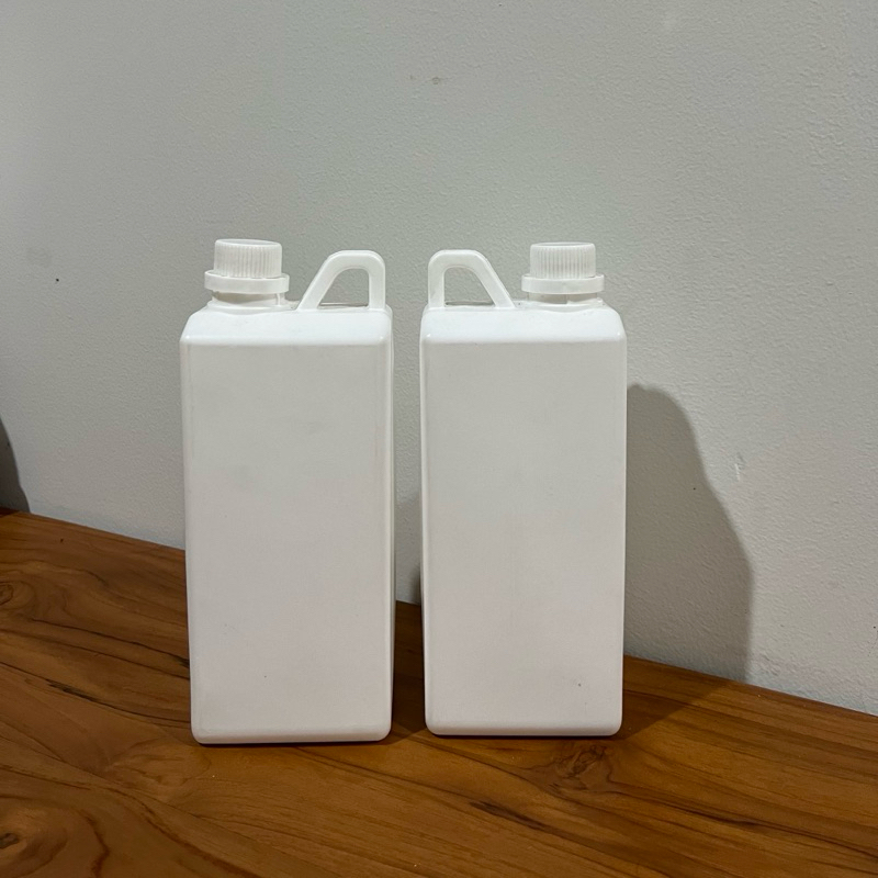 Jerigen 1 liter 10pcs Segel HDPE Warna Putih Doff