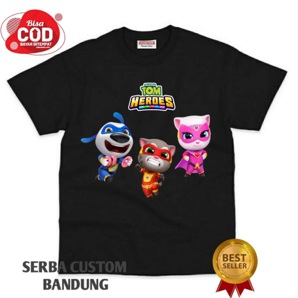 KAOS BAJU ANAK TALKING TOM HERO DASH BAHAN PREMIUM