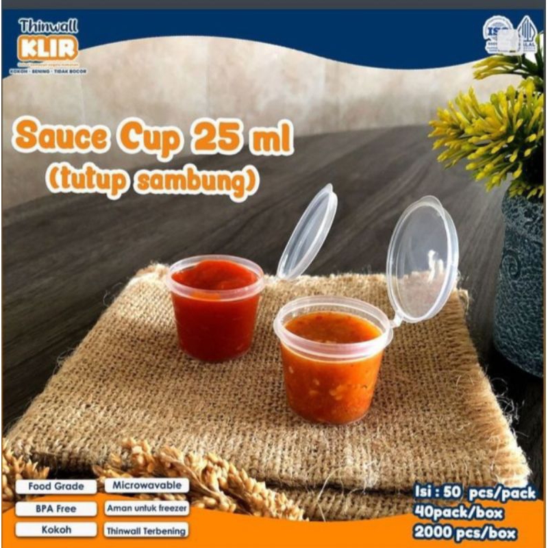 klir sauce cup 25ml&60ml