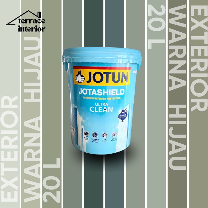 Cat Tembok Jotashield Ultra Clean Jotun warna Hijau 20 L