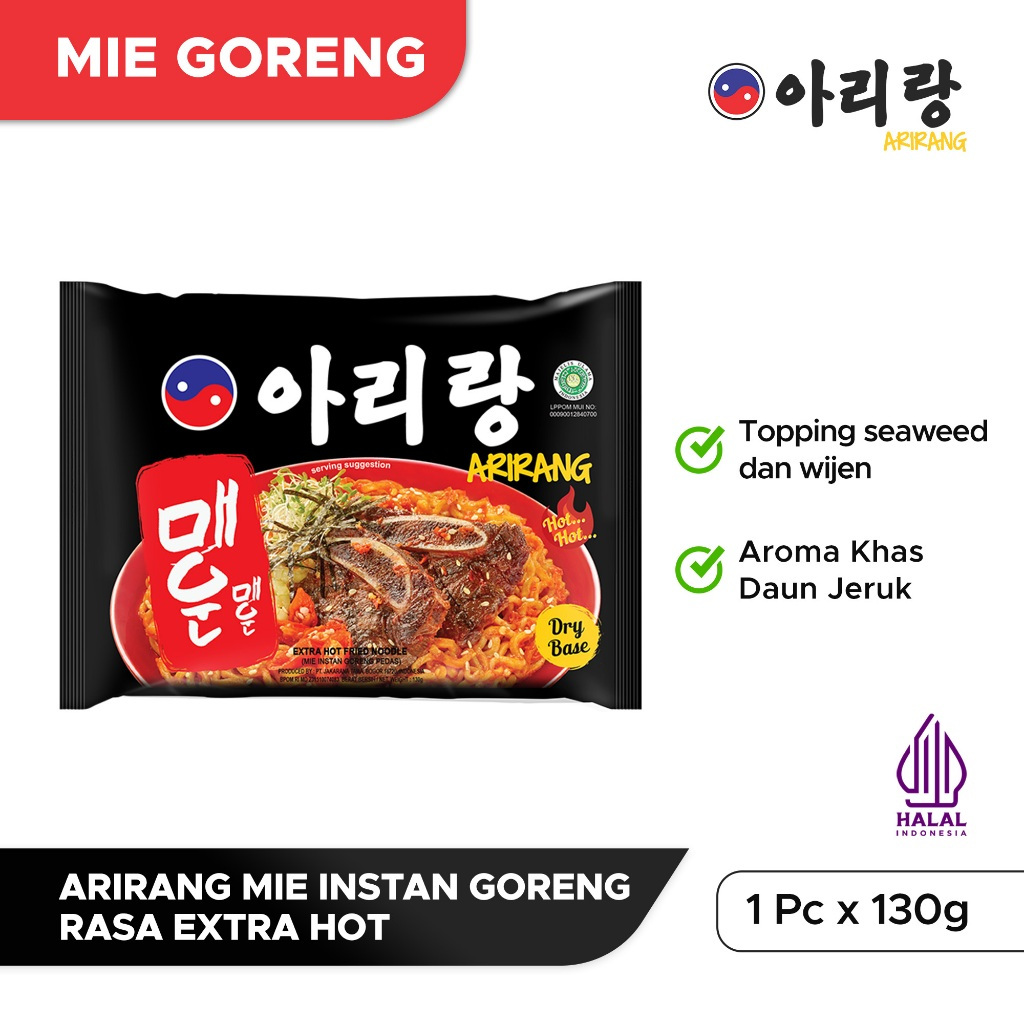 

Arirang Mie Instan Goreng Rasa Extra Hot 130g