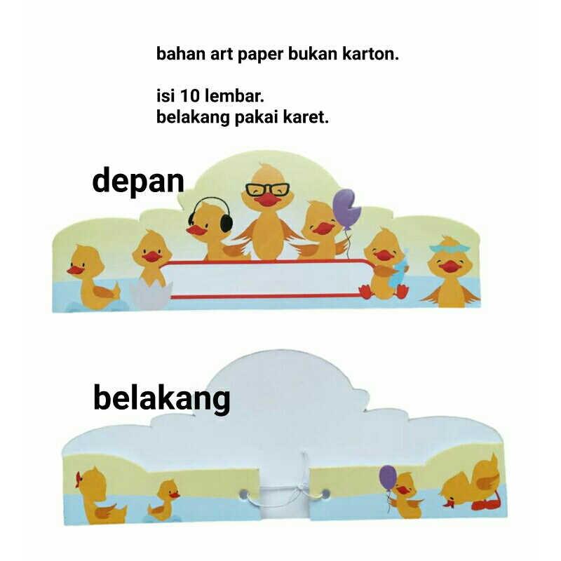 topi ulang tahun isi 10 lembar karakter Bebek Duck Ducky Yellow