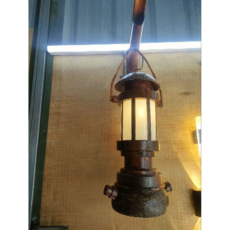 Kap lampu / lampu hias kerajinan bambu model klasik