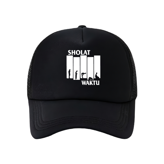 Topi trucker islami islamic Logo Sholat 5 Waktu siluet Premium Grosirsweterbandung