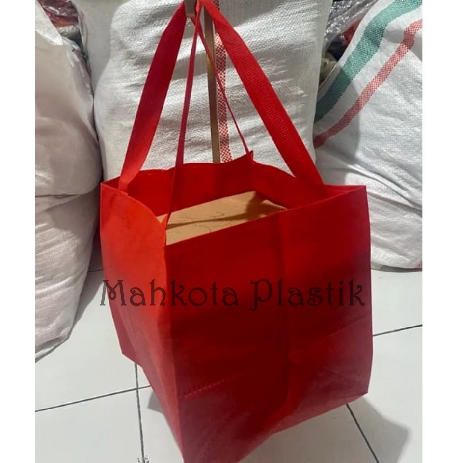 Tas Spunbond Tas Hajatan Kotak Nasi 25x25x28cm isi 10pcs