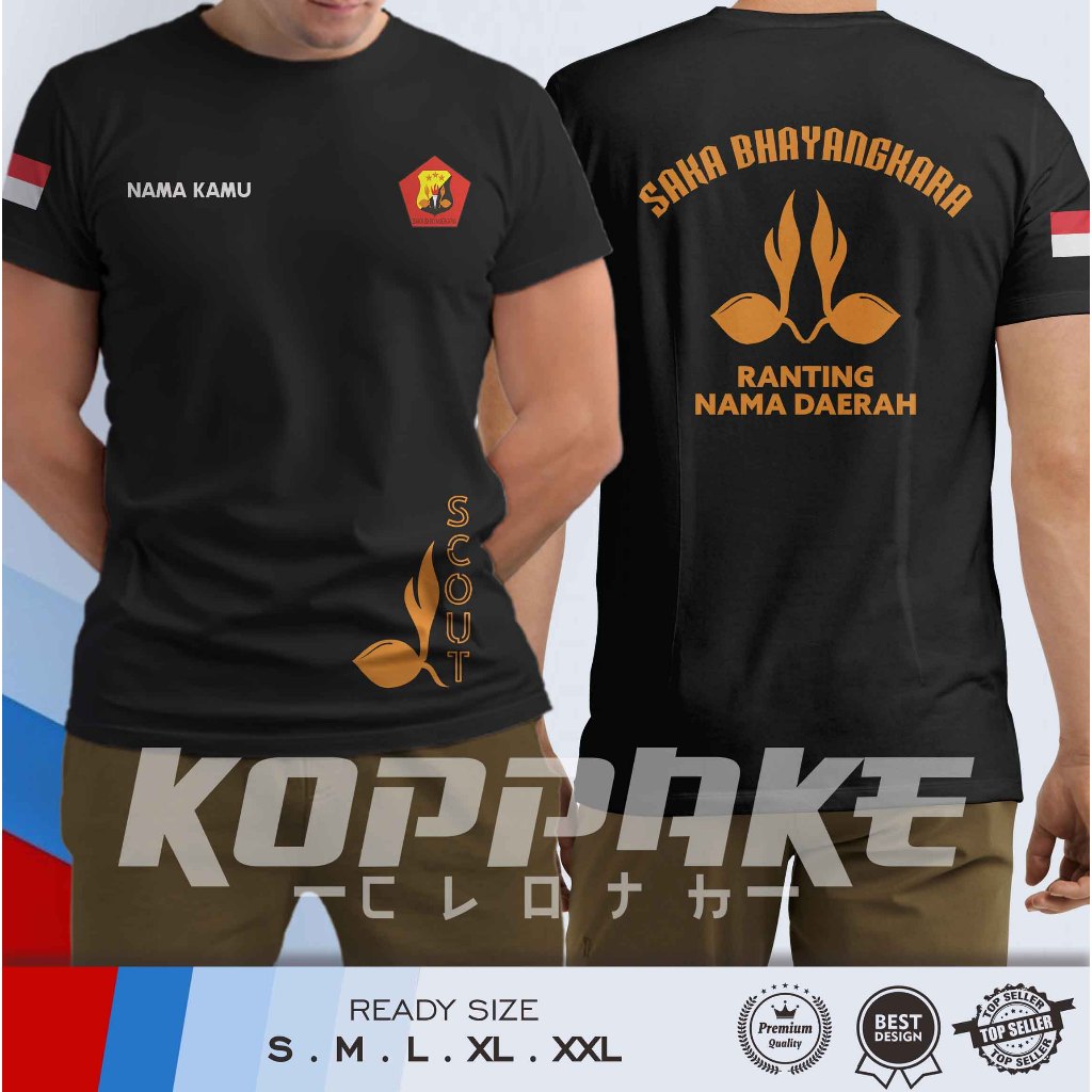 Kaos SAKA BHAYANGKARA Scout Gratis Nama Kamu dan Ranting Daerah Kamu Baju Distro