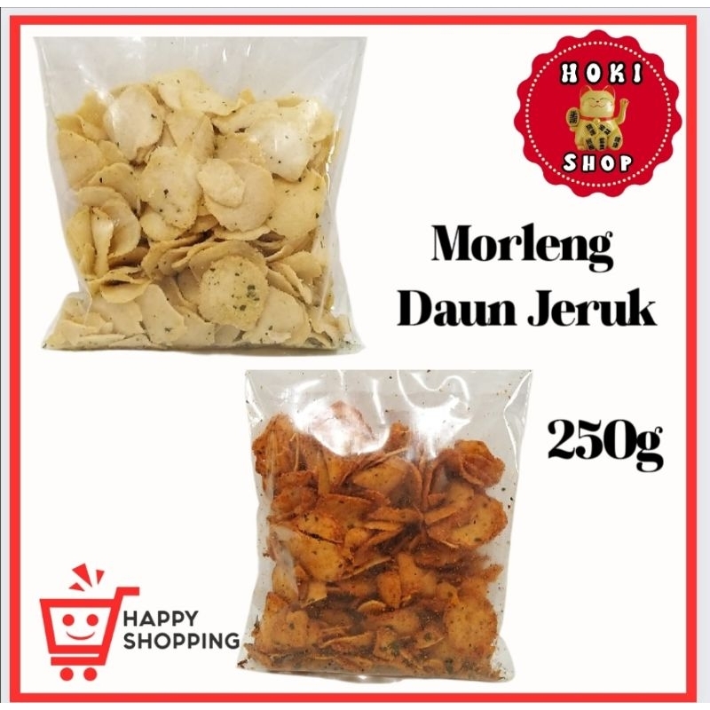 

*HOKI SNACK* Keripik Cimol Kering Molreng Daun Jeruk 250gr / Molring / Moreng / Moring