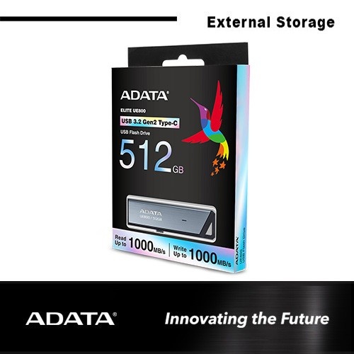 SSD ADATA UE800 512GB - SSD Portable External SSD USB 3.2 Gen2 Type-C- Gatotkaca Electronics
