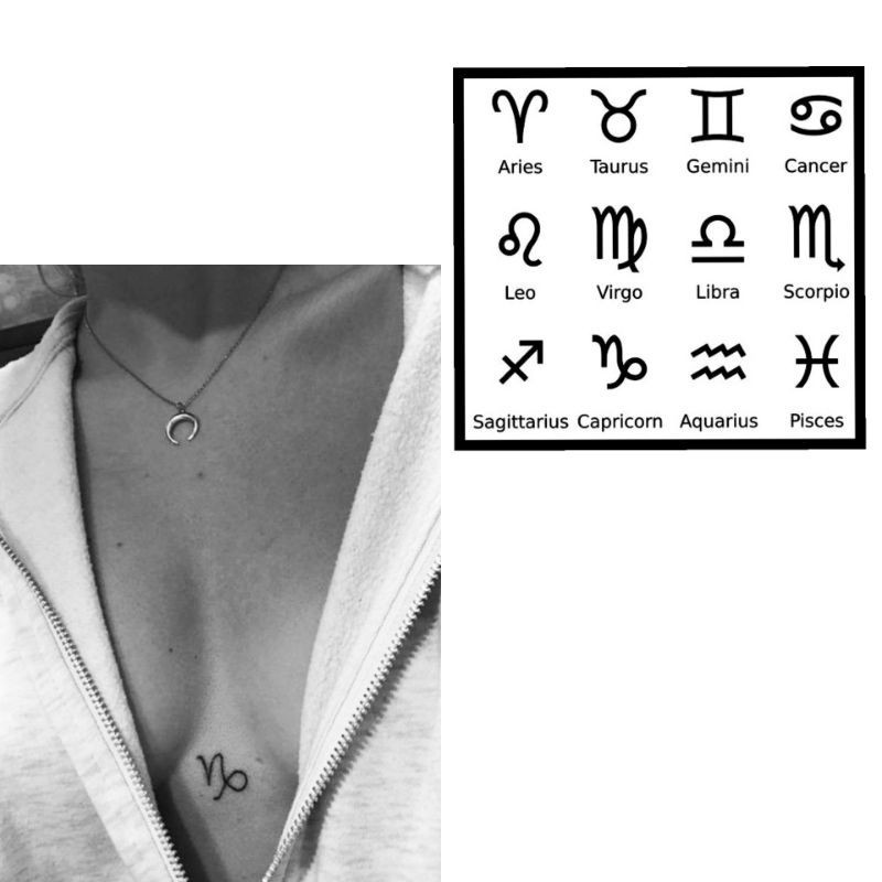 COD - Tato Temporer Zodiak aries taurus gemini cancer leo virgo libra scorpio Stiker Tato - SETZO