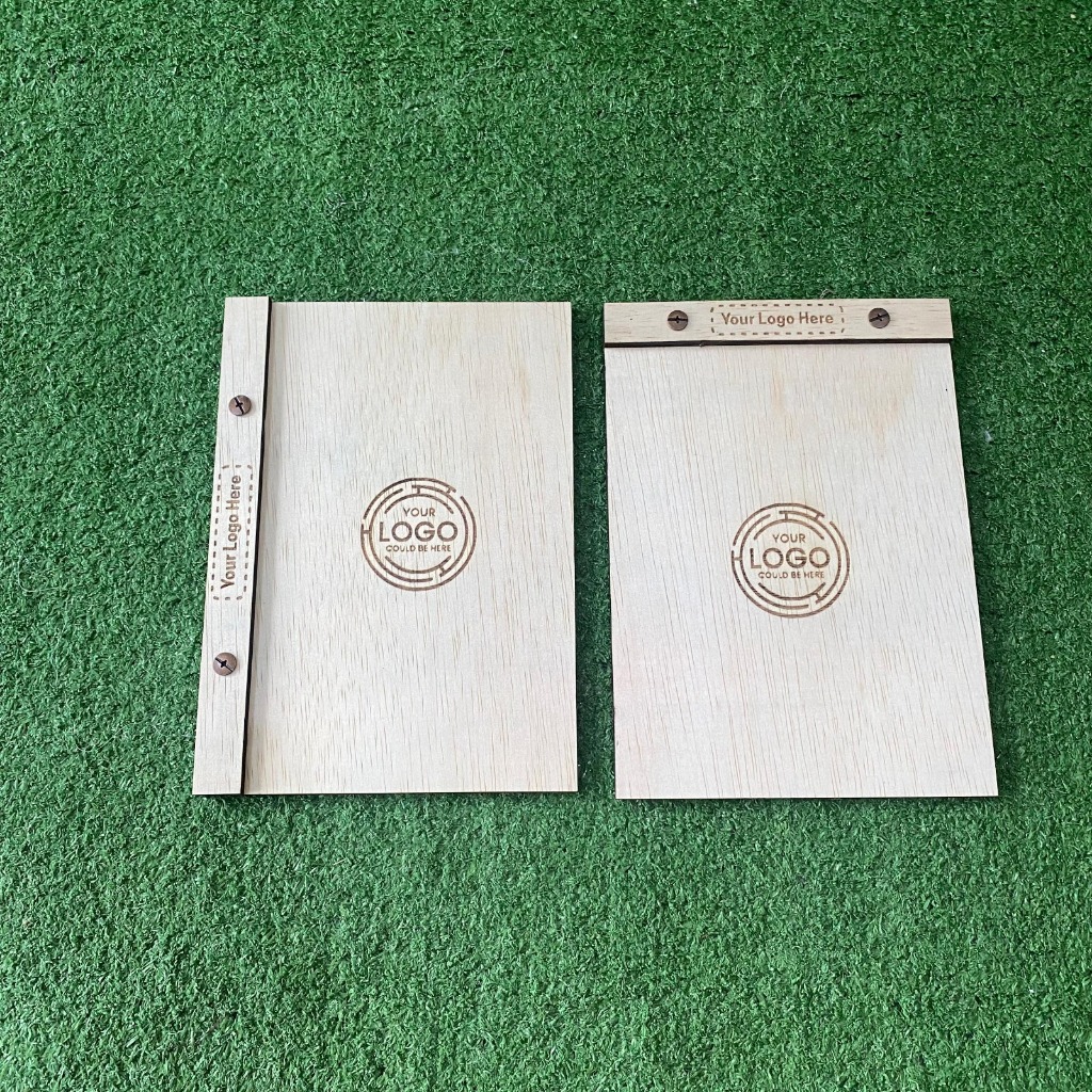 Cover Buku Menu Kayu | Free Grafir Logo