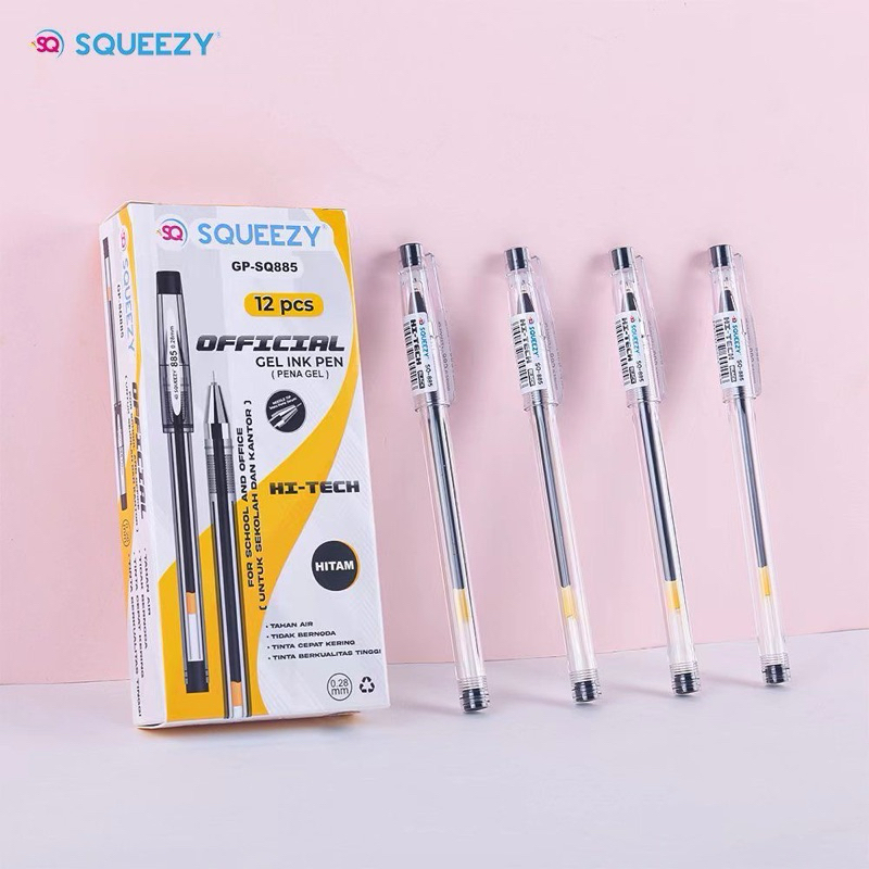 

(1pack) Pulpen/Gel Pen Hi-Tech-H SQUEEZY Hi-Tech Hitech Hi-Tec HitecH Murah 0.28 Safari