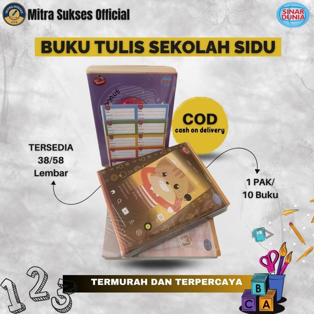 

Buku Tulis Sidu 58 lembar 1pack (10 pcs)