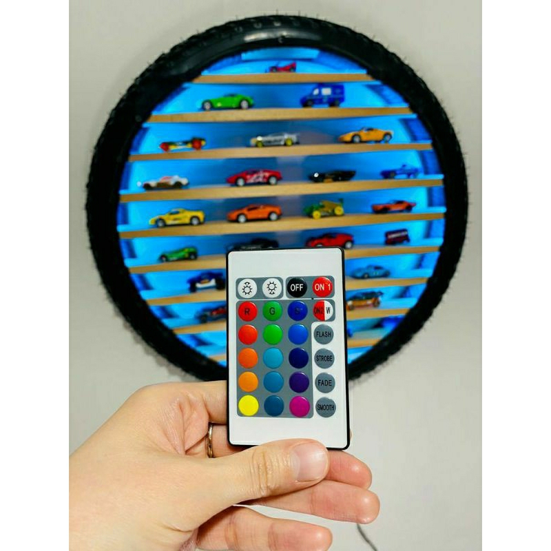 Rak Hotwheels Kombinasi Lampu RGB / Rak dekorasi