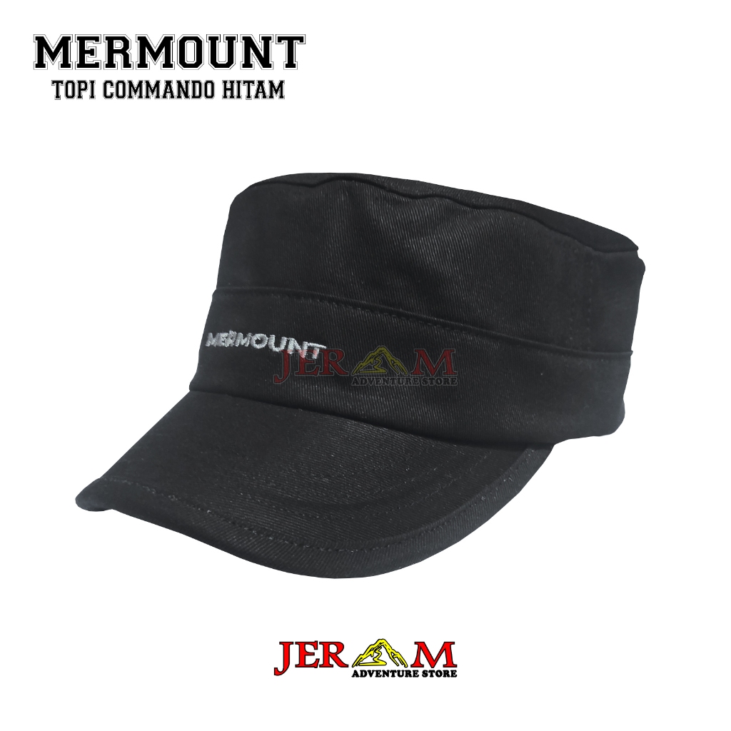Mermount Adventure Topi Comando Black Topi Pria Original