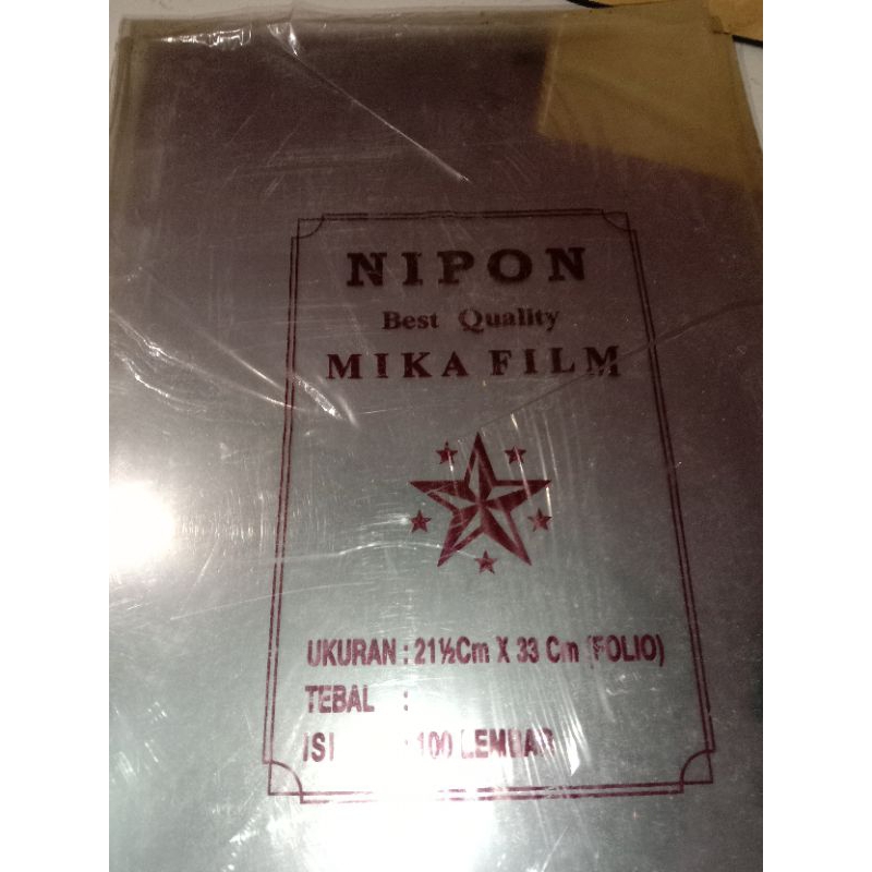

KERTAS MIKA FILM 21½cm × 33cm ISI 10 LEMBAR
