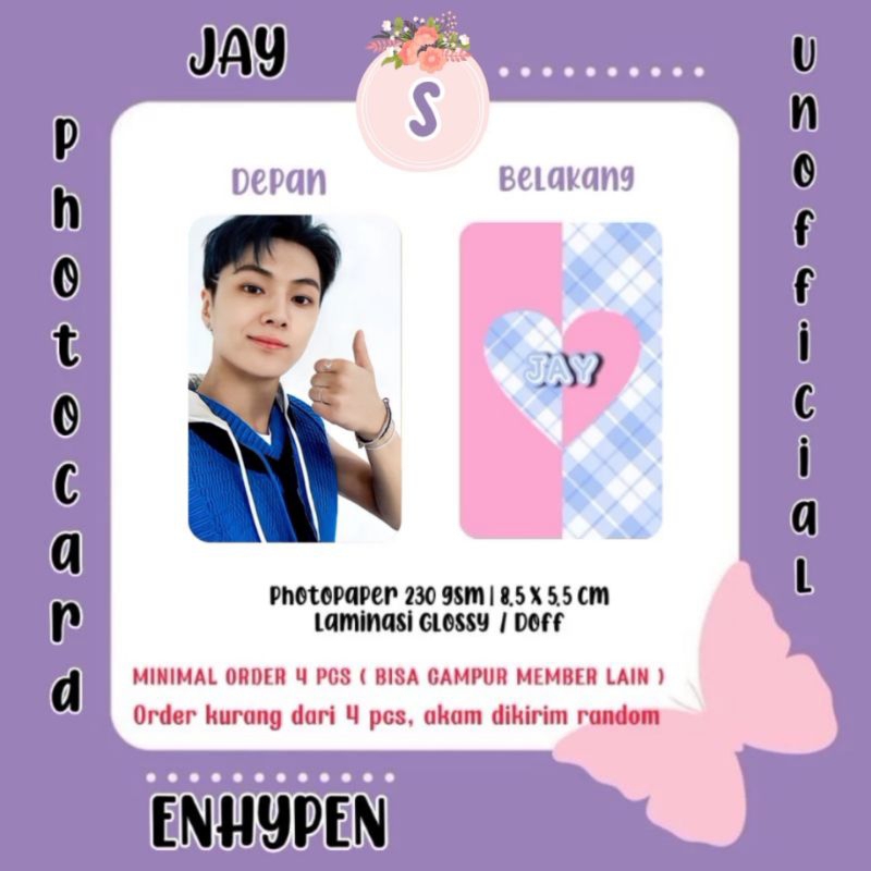 Photocard ENHYPEN - JAY / Photocard Unofficial / Photocard JAY ENHYPEN