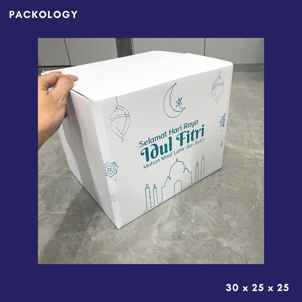 

Box Parcel 30x25x25 cm Kardus | Parcel | Lebaran | idul Fitri | sembako | hampers | eid mubarak | packaging lebaran | Box Idulfitri