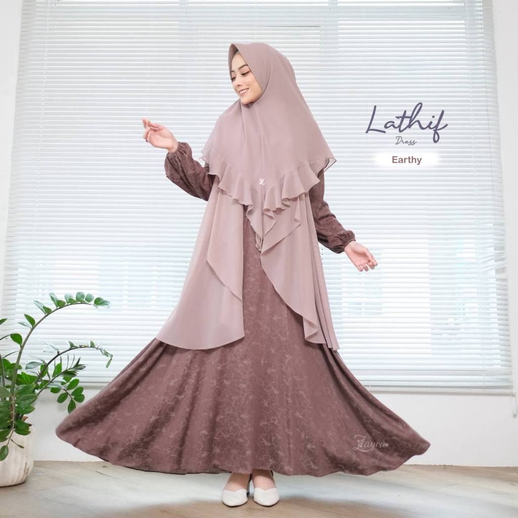 Lathif Dress Gamis Lebaran Busui by Zayra Hijab