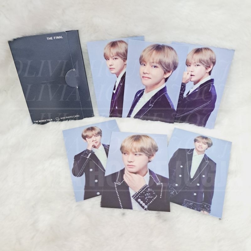 Photocard V Taehyung BTS The Wings Tour Hitam Mini Photocard BTS The Wings Tour Final V Taehyung Hit